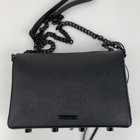 Rebecca Minkoff Black Leather Avery Crossbody Bag - Picture 2 of 7
